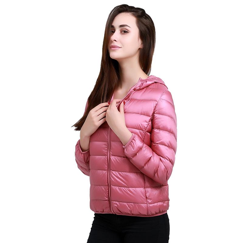 

Women Winter 90% White Duck Down Coat Female Parkas Plus Size Hooded Lightweight Short Down Jackets Casual Warm Overcoat Jacket, Black