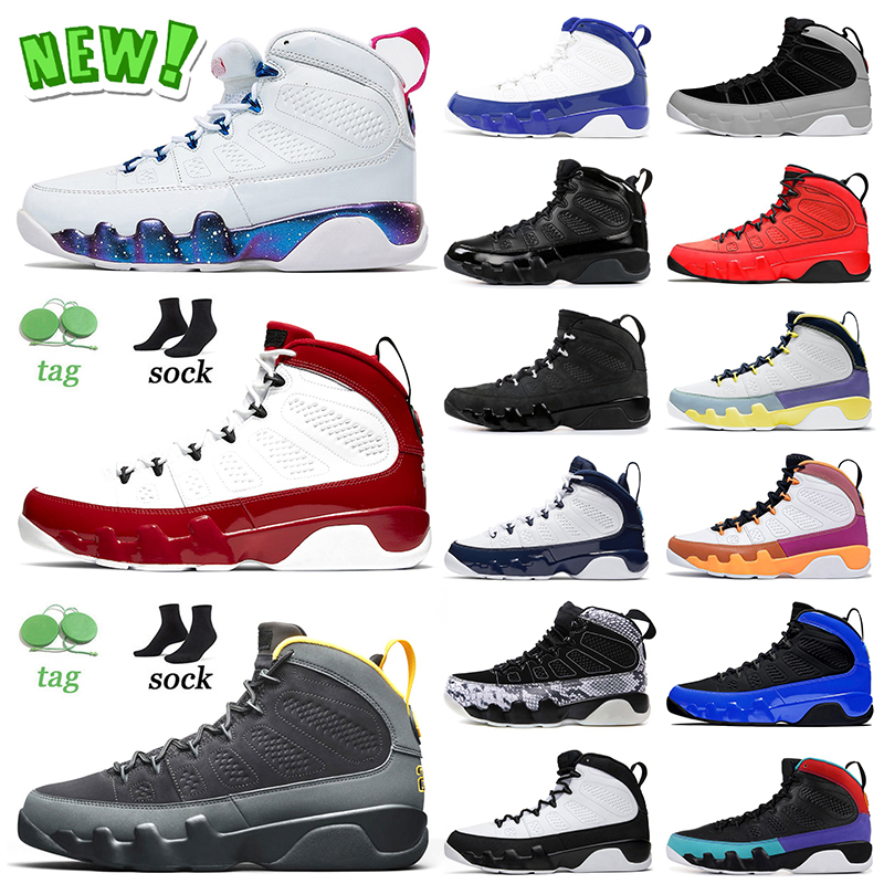 

Top Cheaper 9 9s Jumpman Basketball Shoes OG Sneakers White Gym Red University Gold Particle Grey Change The World UNC Bred Motorboat Jones High Trainers Sports 40-47, C5 gym red