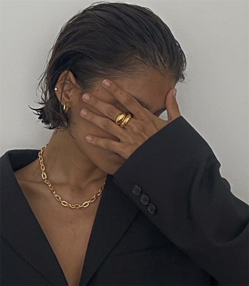 

Simple vintage style gold color hollow choker necklace for women collar necklace elegant jewelry gift new