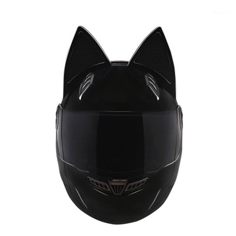 

Brand NITRINOS Black Full Face Motorcycle Helmet Personality Of The Cat Helmet Fashion Cat Motorcycle  M L XL XXL1