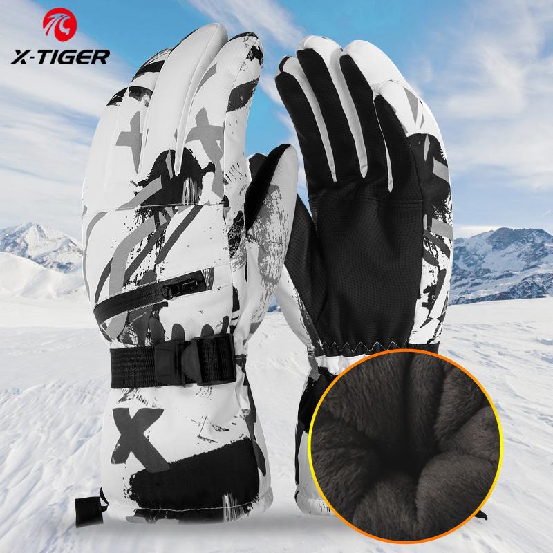 

X-Tiger Waterproof Winter Warm Ski Gloves Motorcycle Riding Autumn Gloves Snowboard Snow Windproof Touch Screen, For adult