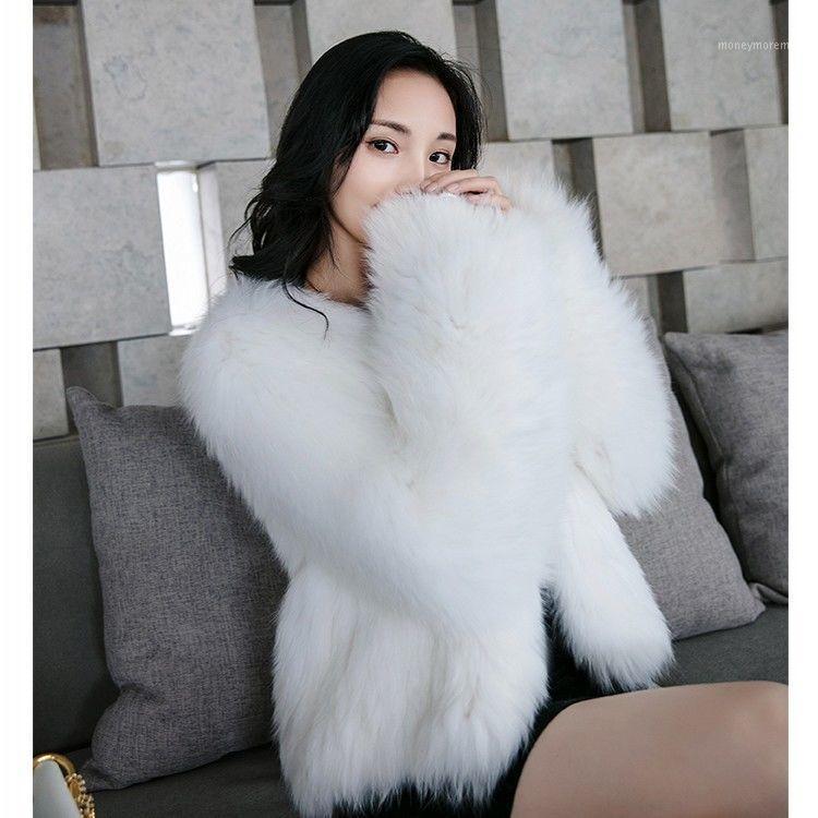 

Women 2021 Autumn Winter New Fashion Coat Female Faux Fur Coats Female Long Sleeve Casual Warm Fake Fur Jacket Outwear C3841, White