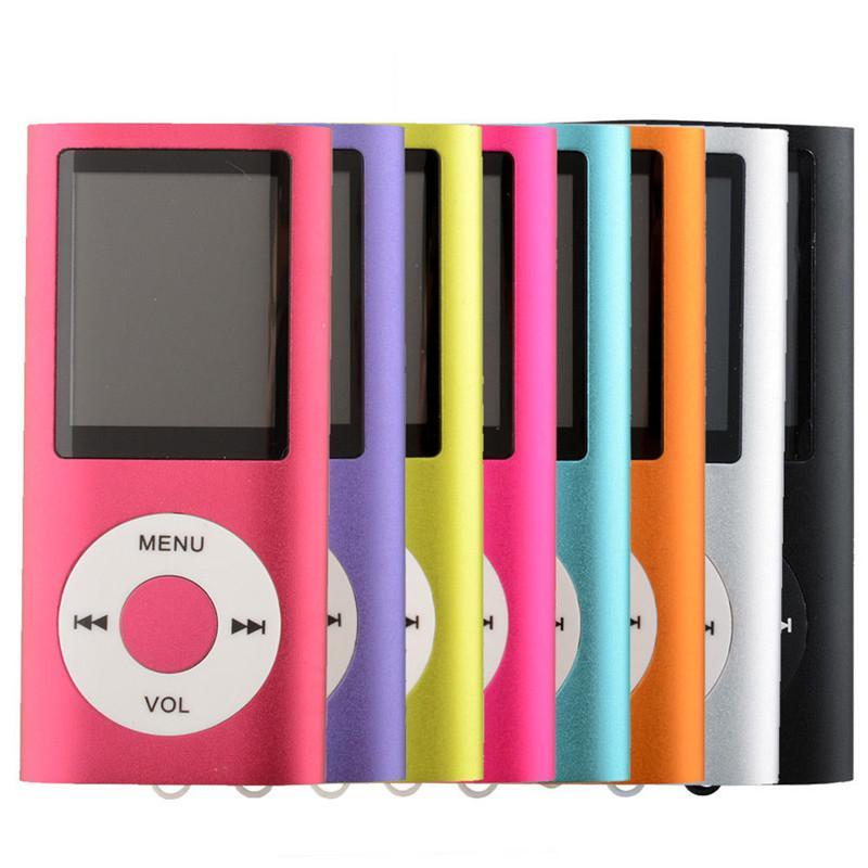 

50X Player Slim 4TH 1.8 inch Screen 4th mp3 mp4 Player with card slot FM radio Voice Recorder 9 colors USB Cables Earphones Retail Boxes