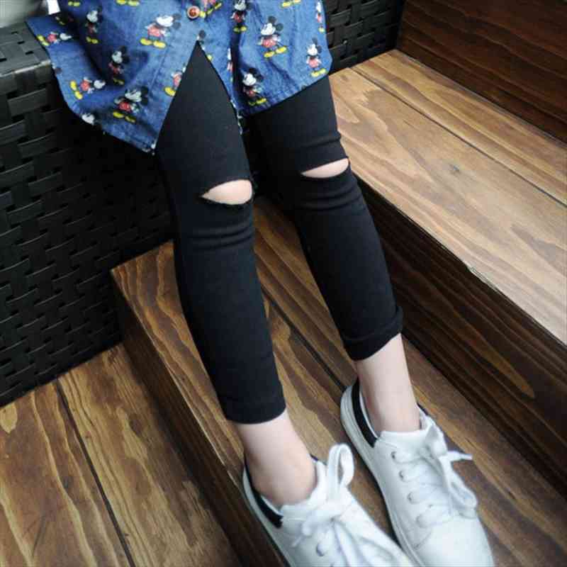 

Spring Girls Leggings Kids Girls Clothes Fashion Elastic Baby Cotton Trousers Children Leggings For Girl Wear 2-8 Years, Blue