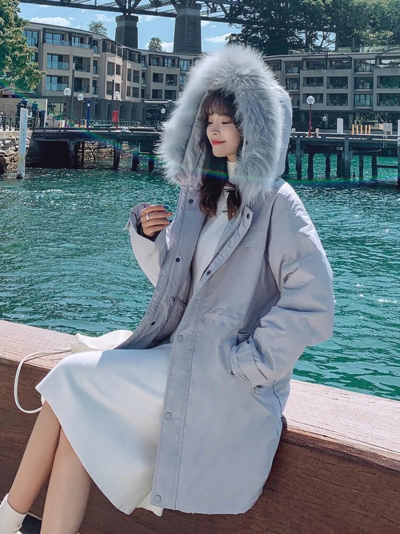 

Style Women' Mid-Length Hot Fashion down Jacket2020 Winter New, Black