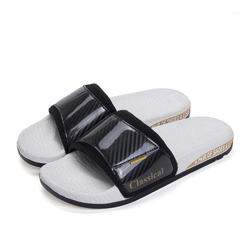 

Man outdoor slipper soft slippers comfortable slides traveling sandals unique patchwork slipper z1591, Black2