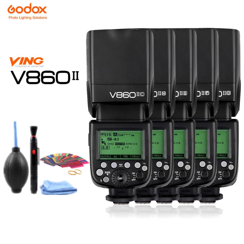

Godox V860IIC V860IIN V860IIS V860IIO V860IIF Camera Flash GN60 2.4G HSSL Speedlite for