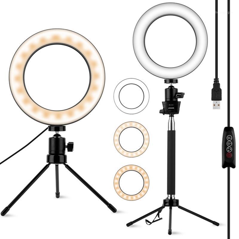 

6.2 inch 15.8cm Ring Light &Tripod Stand LED Camera Selfie Light Ring For Tripod and Phone Holder For Video Photography1