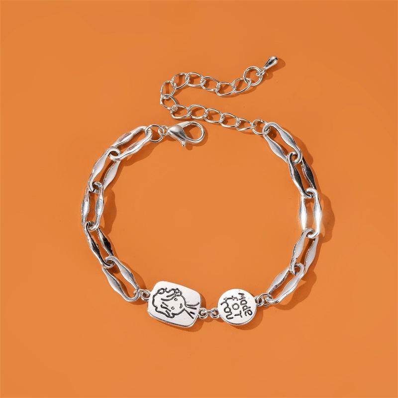 

New Hot Bracelet Little Prince Avatar Bracelet Retro Thick Chain Cartoon Simple Student Jewelry