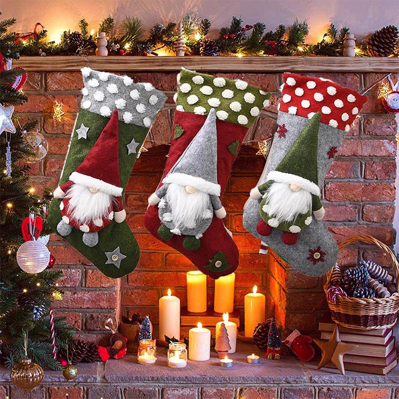 

Christmas Stockings Christmas Sock Faceless Dolls Candy Gift Bag New Year Ornaments Pendant Fireplace Xmas Tree Decoration