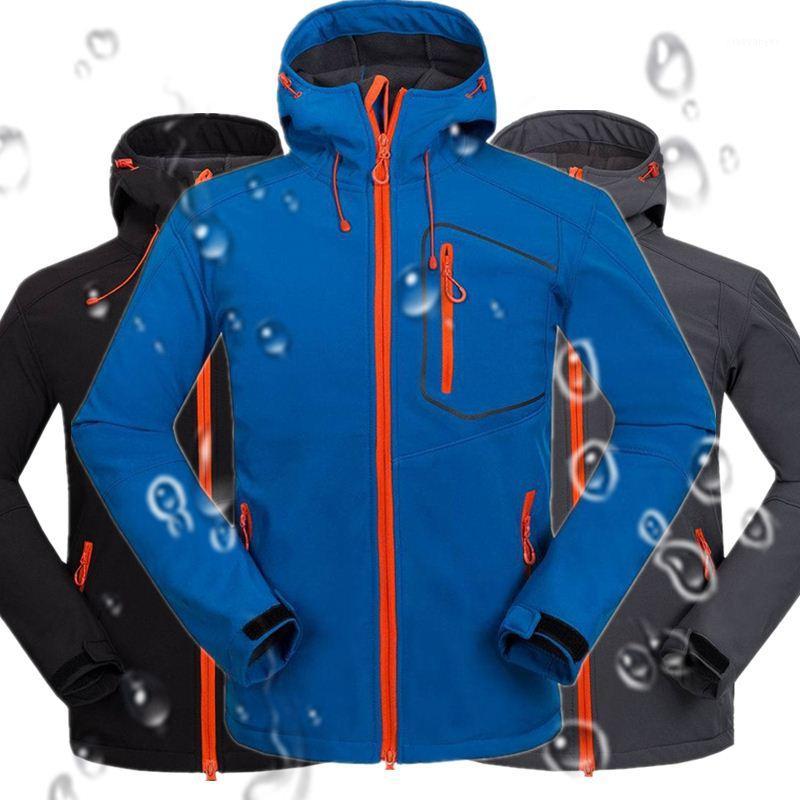 

Men's Outdoor Hiking Jacket Windproof Waterproof Softshell Windbreaker Coat Male Thermal Camping Climbing Jacket GCC0181, Black