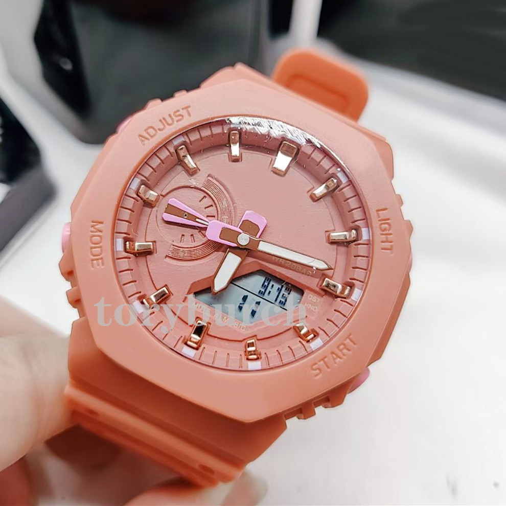 

New Arrival 2100 series Dual display Watches Luminous sports casual student top quality all functions work auto light Watch Reloj Hombre wristwatch, #23 no box