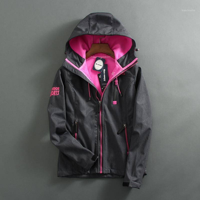 

Fall Winter Women Jackets Hiking Softshell Waterproof Breathable Multi-functional Sports Hiking Jacket Women Russian Size 3XS-S1, As pic