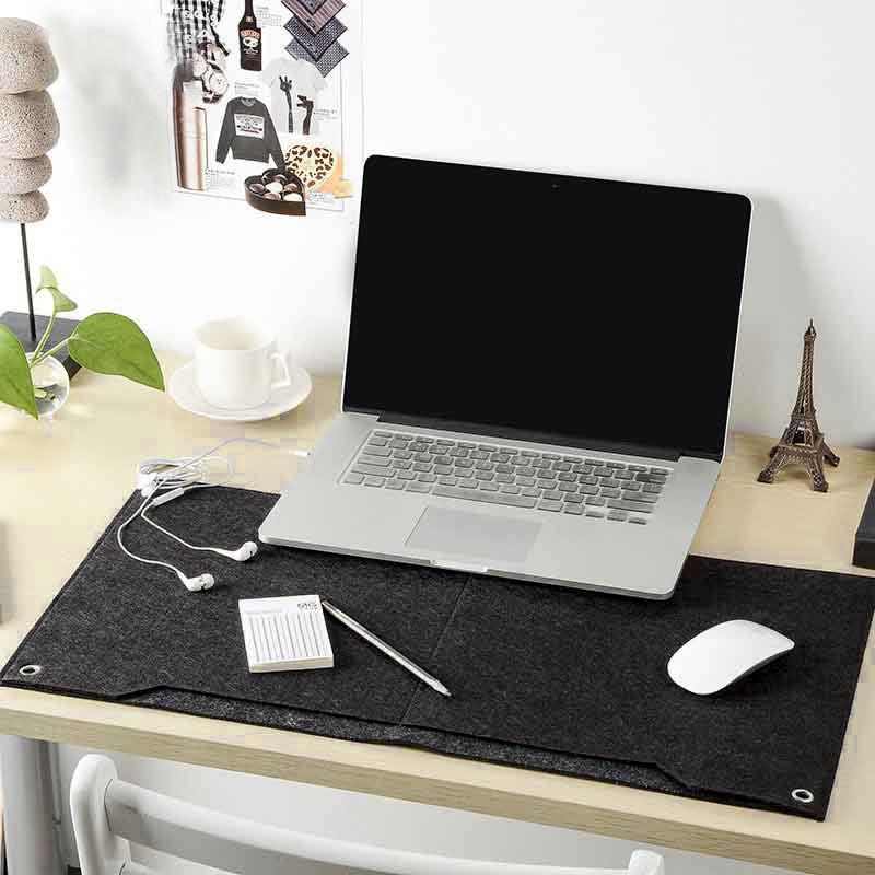

Hot Sale Solid Felt Computer Laptop Desk Mat Keyboard Mouse Pad Cushion Pen Document Organizer Home School Office Accessories1