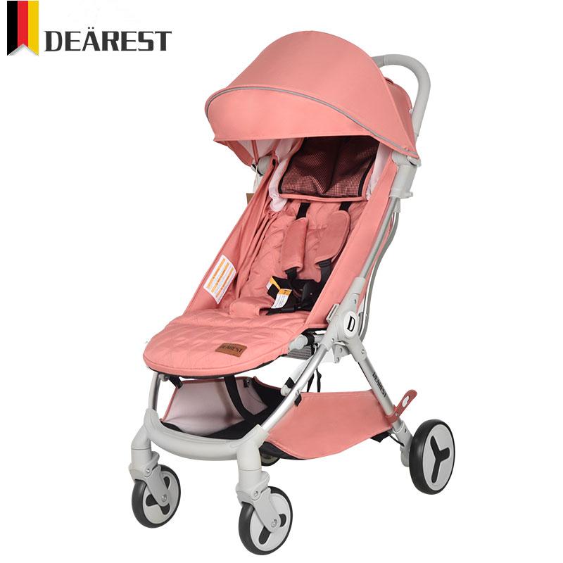 

DEAREST FURTURE Baby Stroller Can Sit Or Lie Ultra-Light Portable Simple Baby Buggy Folding Suspension Children's