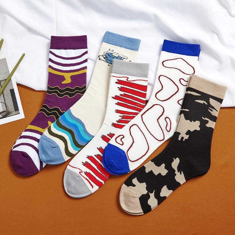 

Multi- Novelty Creative Socks Women Korean Harajuku Style Soft Cotton Socks Men Trendy Street Mid-tube Skateboard Sock1, 023