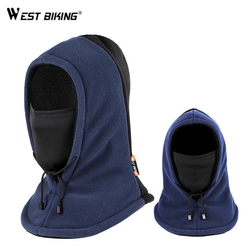 

WEST BIKING Winter Balaclava Thermal Fleece Hood Hat Ski Biking Soft Headwear Outdoor Sports Face Covers Mask Neck Warmer Snood, Blue