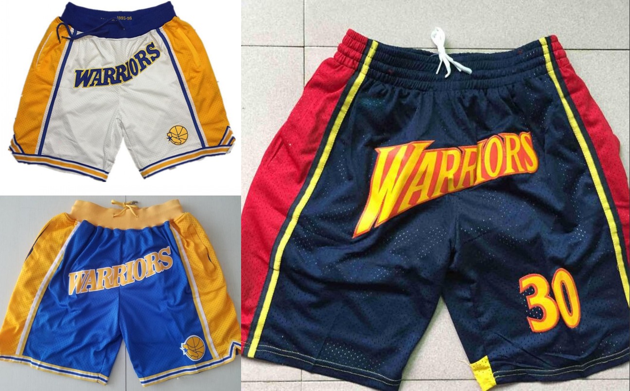 

Golden State Warriors Men JUST DON NBA Swingman Basketball Shorts, Black