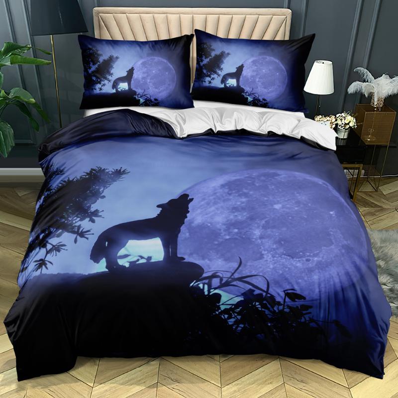 

Animal Bed Linens 3D Design Wolf Duvet Cover Sets Pillow Cases 140*200cm Full  Double Single King Size White Bedding Set, Wolf010-white
