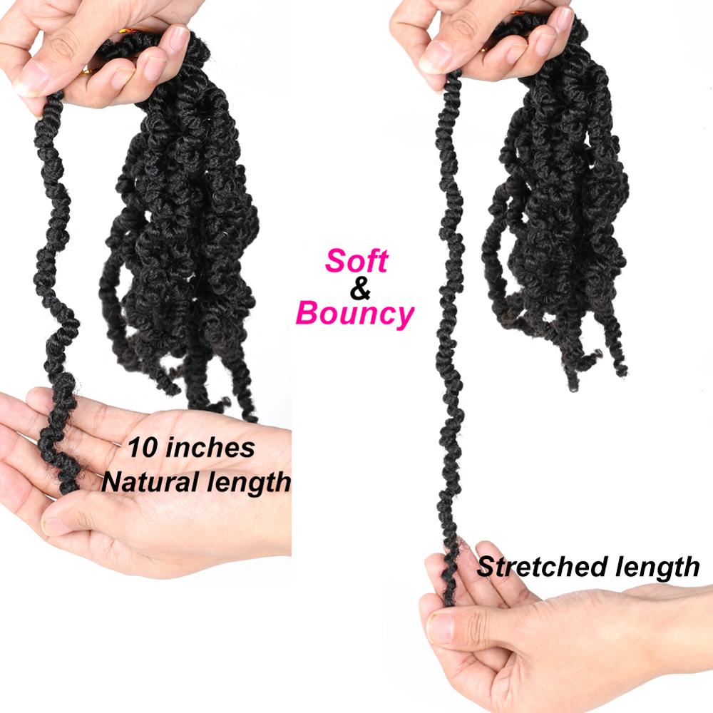 

Synthetic Pre-twisted Spring Twist Hair 10 Inch Pre-Twisted Passion Twist Crochet Braids Hair 75g/pcs Short Curly Bomb Spring Twist Hair, #4
