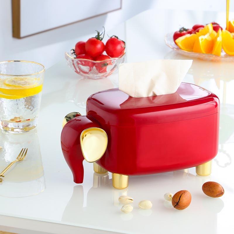 

2020 Home Kitchen Luxury Tissue Box Creative Elephant Napkins Case Desktop Decoration Multifunctional Tissue Holder Napkin Box1