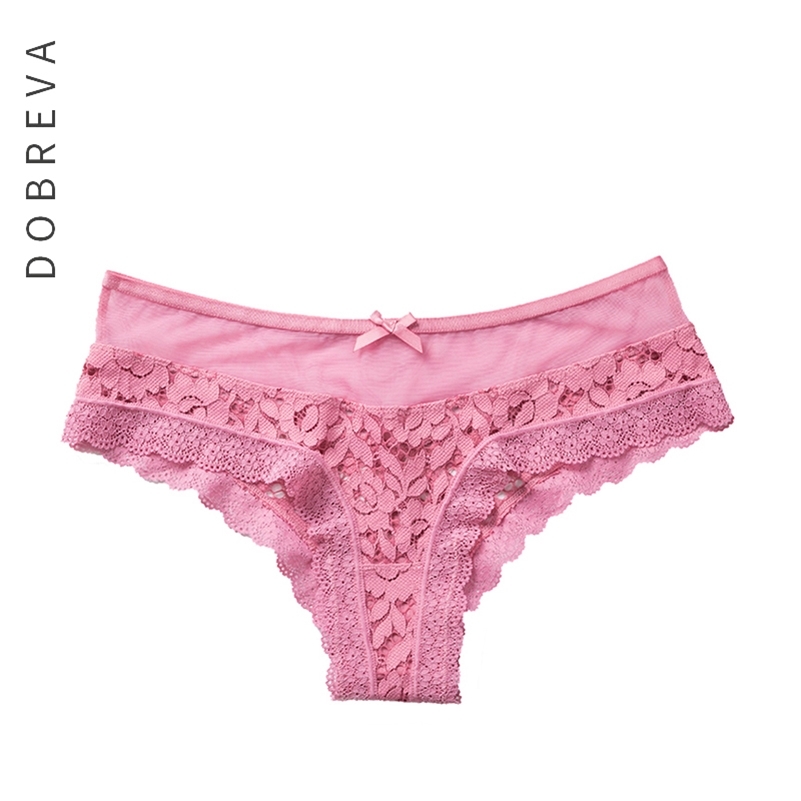 

DOBREVA Women's Floral Lace Underwear Sexy Mesh Hipster Panties 201112, Ivory03