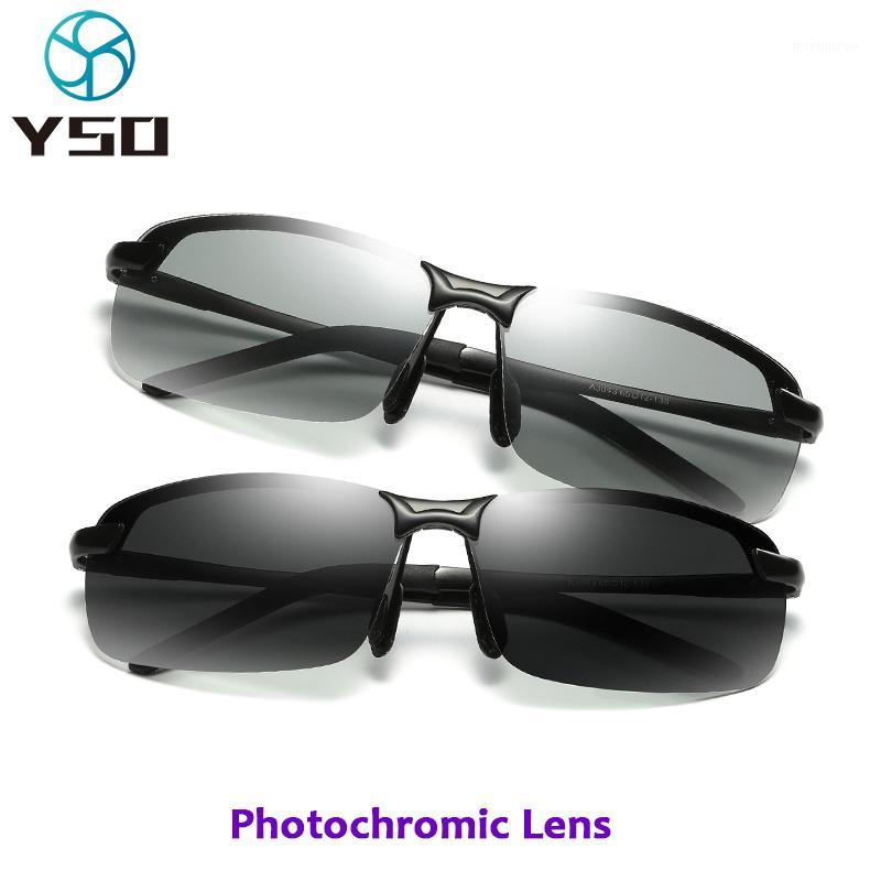 

YSO 2020 New Photochromic Lens Sunglasses For Men Women UV400 Polarized Sunglasses For Car Driving Fishing Male Glasses 30431