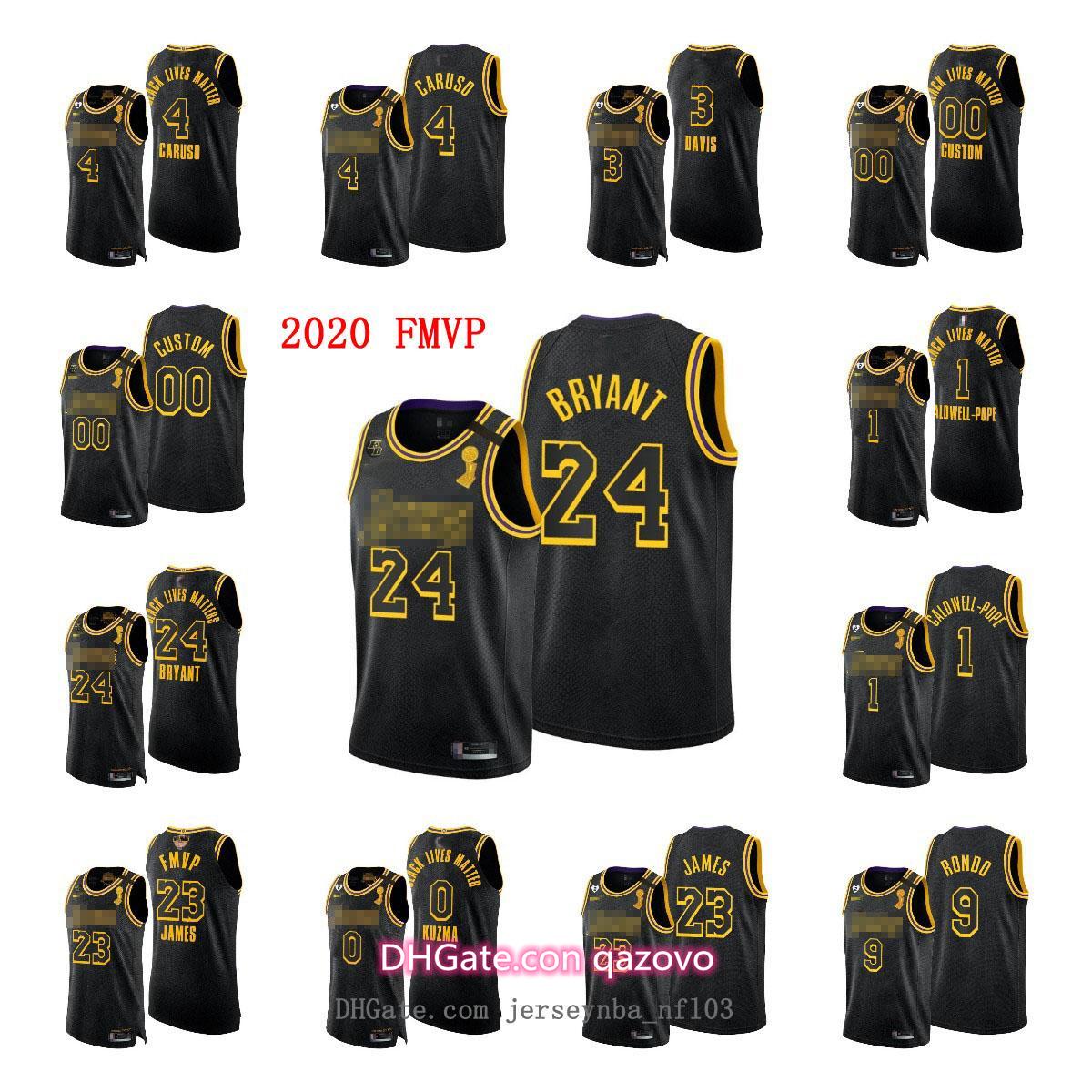 

2020 Finals Mens LeBron 23 James Los Angeles Lakers Kobe 8 Bryant nba FMVP Anthony 3 Davis Basketball Jerseys, Black;red
