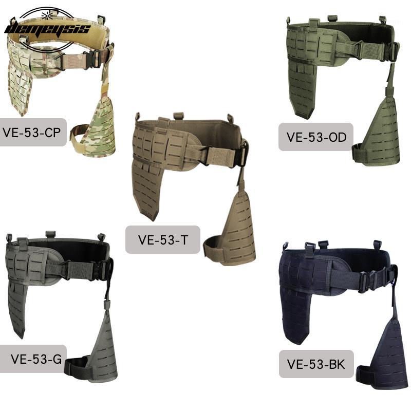 

Tactical MOLLE Waist Belt Paintball Army Belts Set with Out Modular Belt, Inner Belt, Drop Leg Platform Panel, Hip Panel1, Green