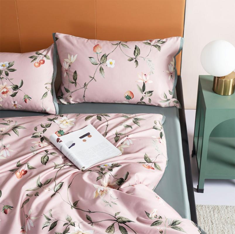 

French rustic floral bedding set,cotton  queen king romantic fashion pastoral home textile bed sheet pillow case duvet cover, Color 01