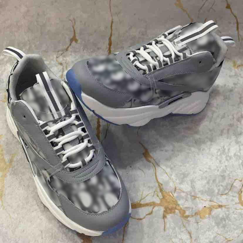 

Men luxurys designers Oblique B22 Sneaker Vintage Platform Sneakers Women Lace-up Calfskin Oblique Trainers Casual shoes size 35-47 With Box, Color 1
