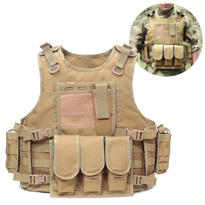 

Tactical Vest Molle Combat Assault Plate Carrier Tactical Vest 3 Colors CS Outdoor Clothing Hiking Hunting1, Black