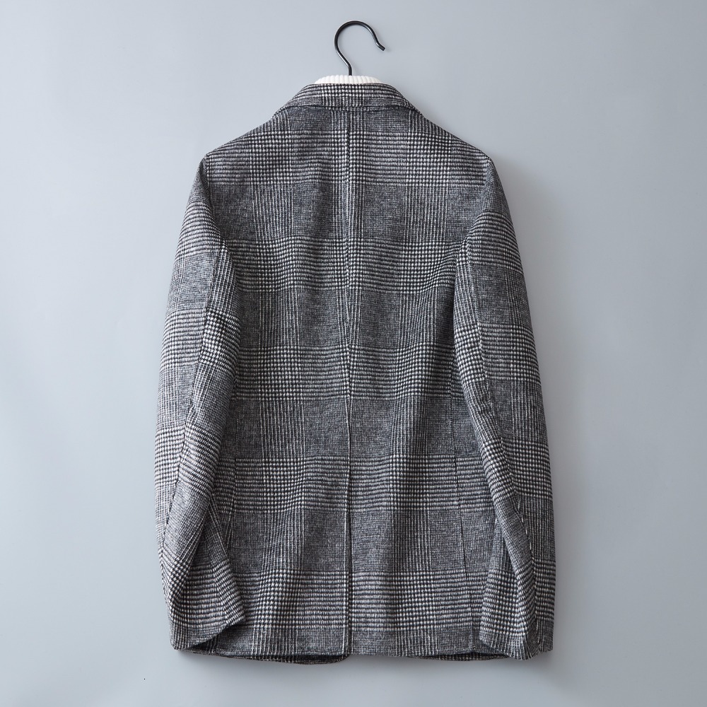 

2021 Mark Mens Winter Coats Men Double-sided Cashmere Jacket Short-jackets Ln Blends More Size M-3xl IF34, Dark grey