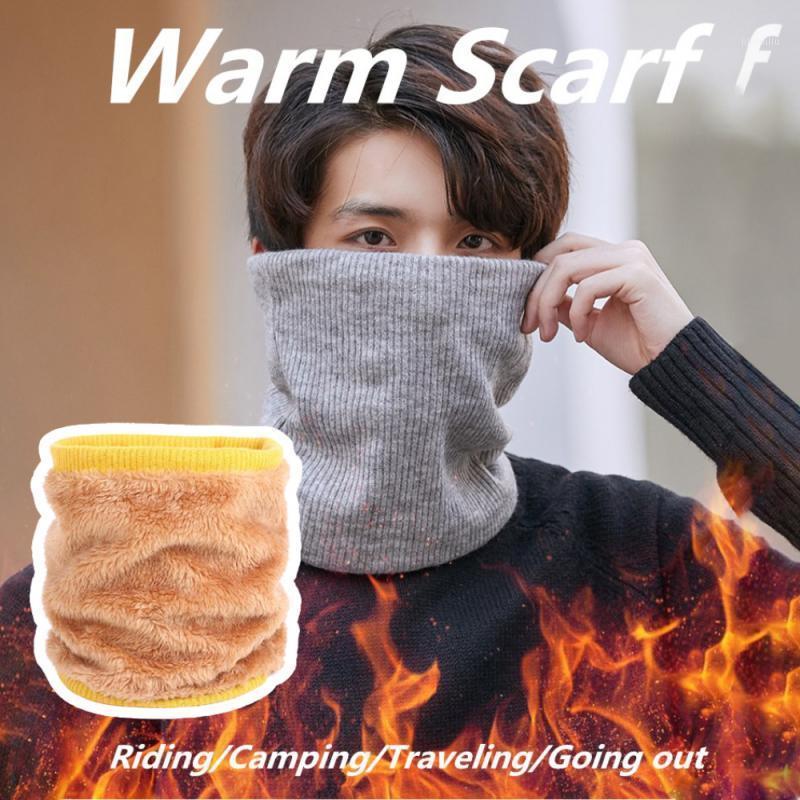 

Winter Warm Scarf Cashmere Scarf Men Women Self Heating Knitting Collar Thickening Riding Towel Neck Gaiter For Hiking Cycling1, White