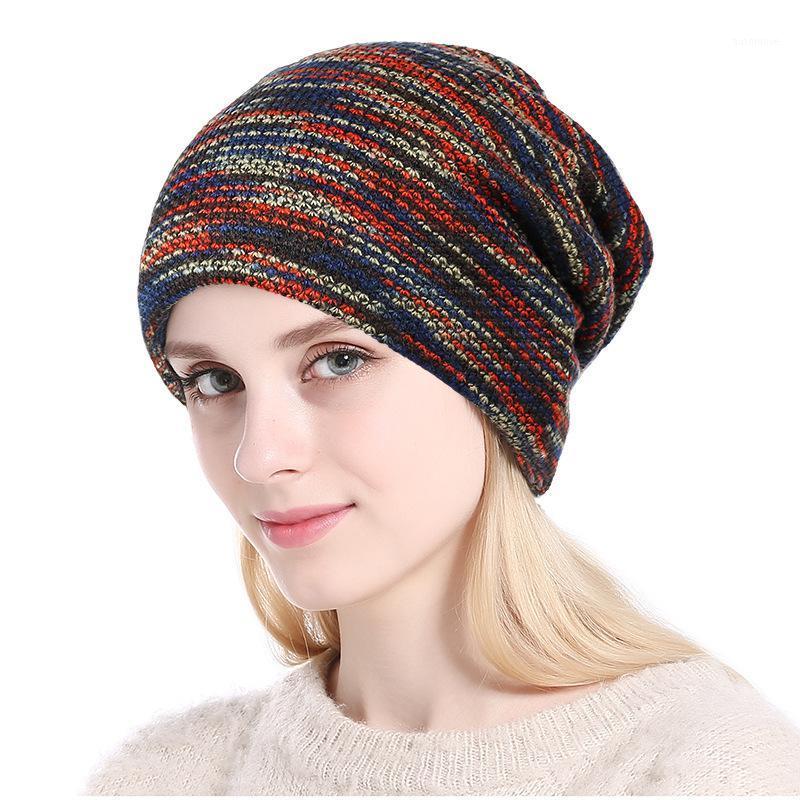 

2020 New Winter Skullies Beanies Hat Women Knitted Cotton Female Winter Beanies Caps Soft Warm Hats Ladies Bonnet Wholesale1, Red