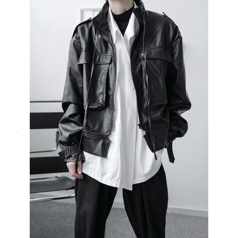

2021 New Men' Autumn Thin Black Sleeve Long Jacket Youth Clothing S4CP