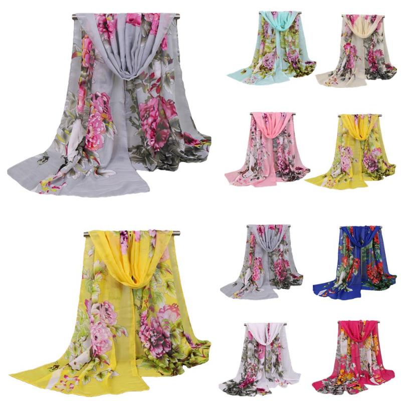 

Fashion Bandana Floral Printed Scarves Women Boho Beach Shawl Girls Elegant Ladies Casual Long Soft Wrap Scarf New 160*50CM