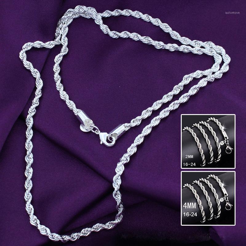 

Twist Rope Alloy Solid Necklace Women Men Clavicle Chain Male Female Fashion High Quality Silver Plated Necklaces Accessories1
