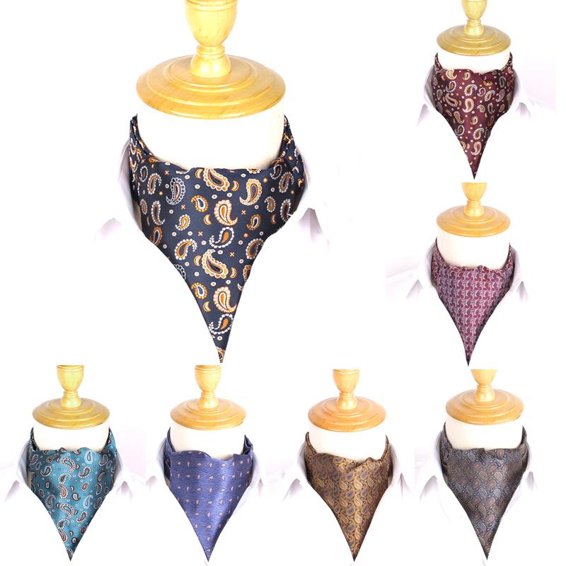 

Fashion Classic Cravat Ties For Men Vintage Jacquard Cravat Ascot Necktie For Party British Gentleman Polyester Neck Tie