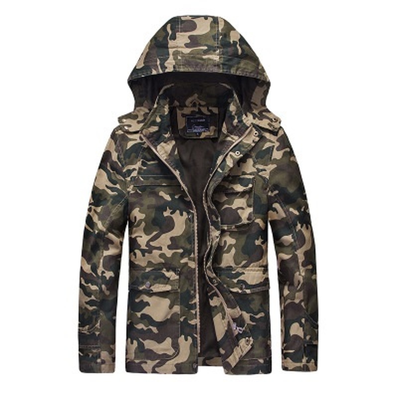 

Autumn Camouflage Military Jacket Men Hooded Slim Fit Cotton Men Camo Army Coat Fashion Homme Jacket Jaqueta Masculino, Army green