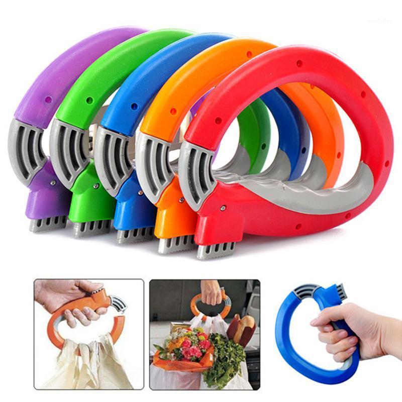 

Portable shopping bag carrier Effort hooks Grocery Bags Holder Handle Foldable bag Carrier Lock durable Kitchen Tool1