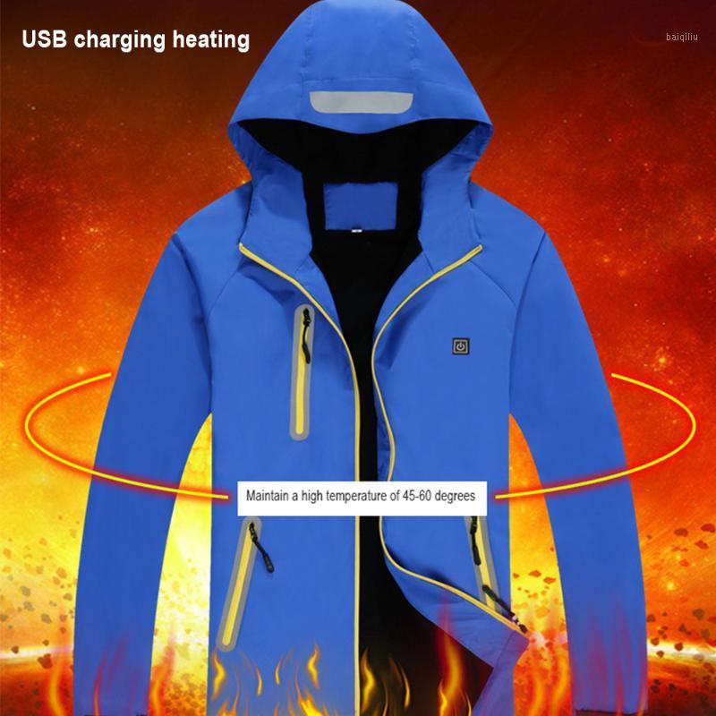 

New Autumn Winter Charging Heating Windbreaker Men Women Outdoor Warm Jackets Fit Mountain Camping Skiing Hiking Thermal Clothes1, Red