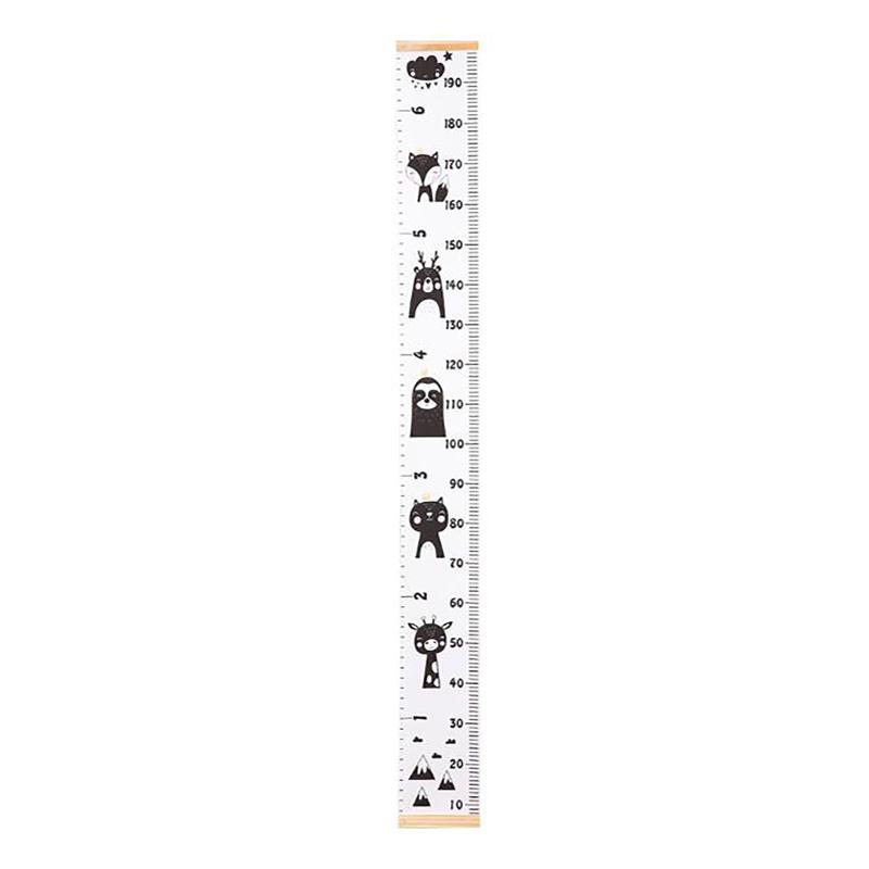 

Baby Growth Chart Sticker Decorative Child Kids Props Wooden Handing Ruler Size: 2mx21cm Canvas Wall Hanging
