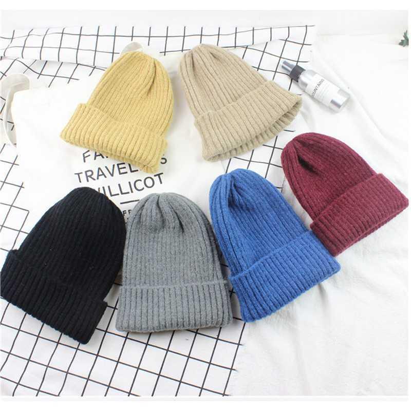

New Autumn winter hair Winter skullies Hat fashion warm beanies hats casual women solid adult caps cover head1
