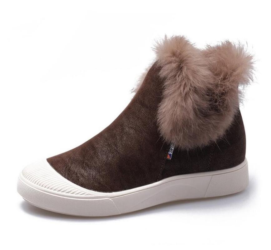 

botas mujer invierno 2020 women bots Women's Winter ankle boots ladies Shoes woman snow boots winter women botines mujer, Black