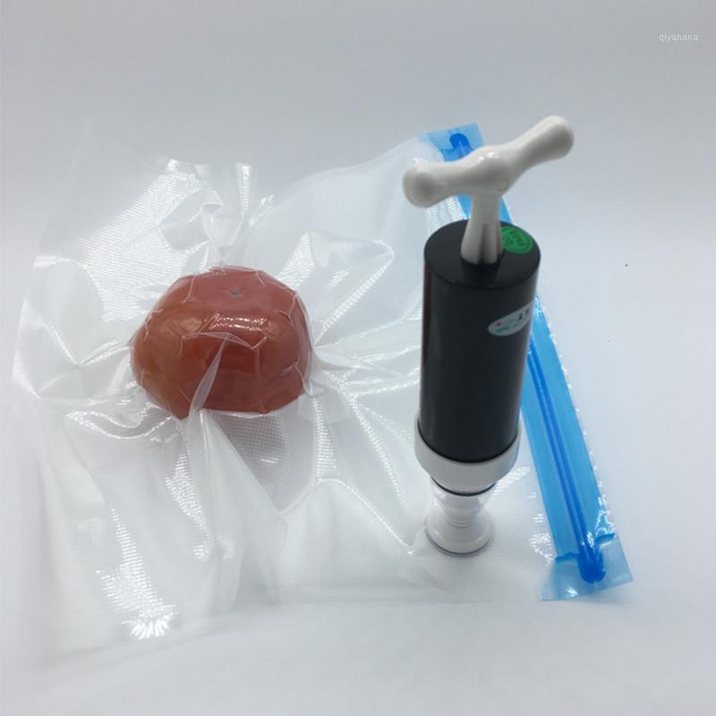 

Kitchen Manual Vacuum Sealer Hand Pump and The Writable Sealer Bags Vacuum Packaging Bag Storage Compression Bags1