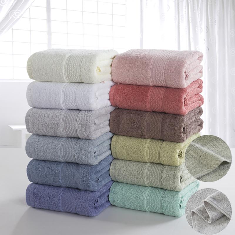 

Multicolor Bath Towel Pure Cotton Solid Color 70*140cm Square Towel Fast Drying Soft Daily Gift Home Hotel