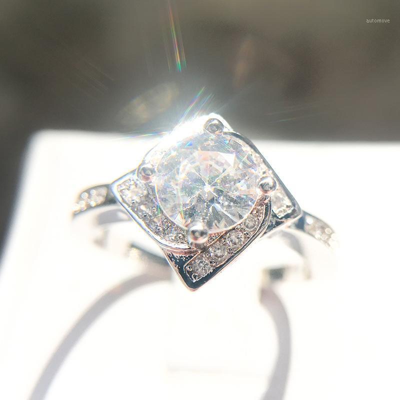 

Promise silver color Ring Classic Wedding Ring Jewelry Love Cubic Zircon Rings For Women Bridesmaid anillos Gifts1