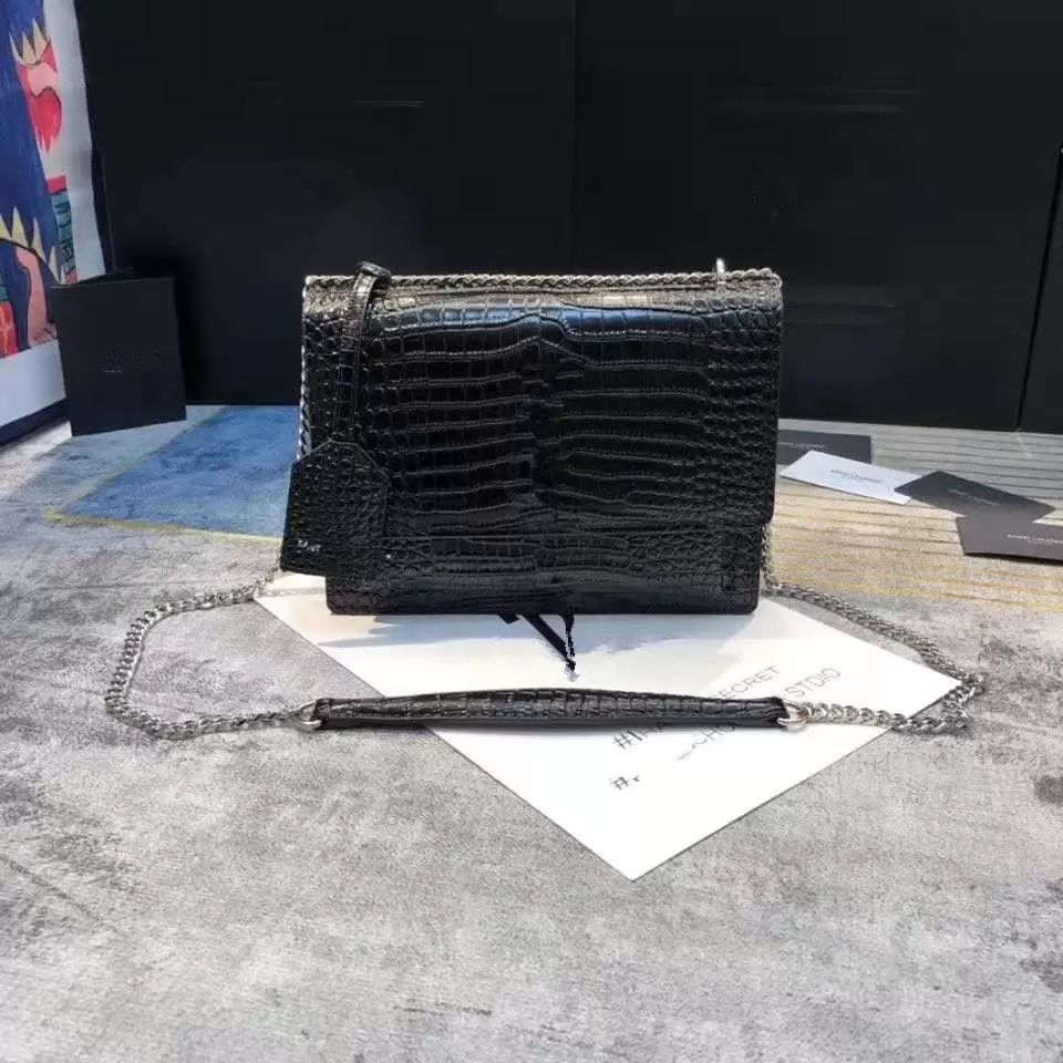 

Designer Crossbody Tote Bags Handbag Women Luxury High Quality Chain Cover Clasp Snake Skin Pattern Messenger Totes Handbags Shoulder Bag Fashion Bag Wallet Purse, Black gold chain