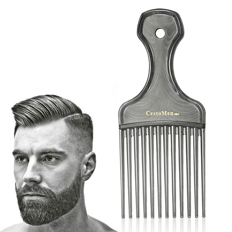 

CestoMen Plastic Afro Fork Comb Wig Wave Hair Insert Hairbrush Detangling Comb With Wide Tooth Salon Hairdressing Styling Tool